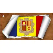 Andorra Flag Scroll Novelty Aluminum Key Chain KC-9119