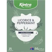 Kintra Foods Herbal Tea Bags Licorice & Peppermint Tea 25 Pack