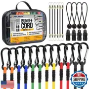 Frunop 26-Piece Heavy Duty Bungee Cords with Carabiner Hooks and Assorted Siz