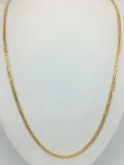 24" 14K Yellow Gold 1.0mm Franco Chain Necklace Lobster Clasp Closur (AP1138623)