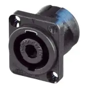 NEUTRIK NL4MP-B 4-Pole SPEAKON Panel Mount Locking Connector w/Gold 3/16" Tabs