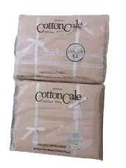 NOS Vintage J. P.Stevens Cottoncale Utica Sand Taupe Tan Full Sheet set No Cases