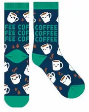 Frankly Funny Novelty Socks One Size Fits Most - Coffee Faces, EJF E10996