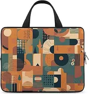 FHPCE Laptop Shoulder Bag Laptop Bag Computer Bag Geometric Shapes Pattern Messenger Bag for Unisex, Geometric Shapes Pattern, 17inch