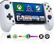 Mocagen Phone Controller Skin for PlayStation 3/iPhone/Android Support Phone Case, Portable Mobile Controller with RGB Light, Upgraded Joysticks, Turbo, Thumb Grips Gaming Gamepad