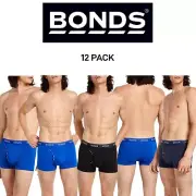 Bonds Mens Guyfront Trunk Seamfree Sides and Fly Front Opening 12 Pack MY963A