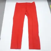 Ann Taylor Loft Dress Pants Women's 10 Orange Flat Front Career Oxford Formal