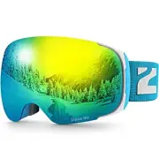 ZIONOR Ski Goggles, Z1 Zipon HD Lens Snow Snowboard Goggles for Men Women Adult