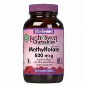 Bluebonnet Earth Sweet Chewables Cellular Active Methylfolate 800 Mcg 90 Tablets