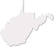 West Virginia Mountain State Decal Sticker - White 5" Vinyl Decal for Cars, Macbooks, and Other Laptops