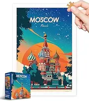 [PieceRelax] Plastic Jigsaw Puzzles for Adults 600 Pieces - Studio Inception - World Travel - Moscow Most Satisfying Table Games and Gifts No Puzzle Mat Required [H3571]