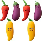 OHPHCALL 6pcs Mini Vegetable Fruit Erasers Pencil Erasers for Boys and Girls Adults Cute Cartoon Shaped Multi-Function Writing Supplies for School Office