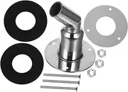 POPETPOP 1 Set Stainless Steel Exhaust Tube Connector with Gasket for Ventilation Bend Design for Efficient Rough Conditions