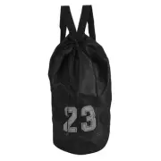 (Black)Basketball Football Soccer Training Exercising Mesh Backpack Shoulde HO