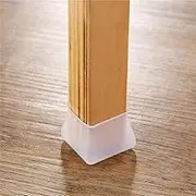 32Pcs Furniture Leg Protector Silicon Cover Pad for Table Chair Feet Floor Protector Pad Protects from Floor Scratches and Marks No Scratching Noise White Square