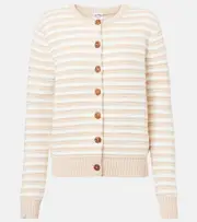 [The Upside] The Upside Isabeli striped cotton cardigan AU 12 brown