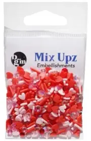 Buttons Galore Mix Upz Craft Embellishments 10g-Heartbreaker