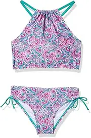 [Kanu Surf] Girls Sundance Paisley Tankini Beach Sport 2-Piece Swimsuit Two Piece Swimsuit