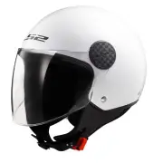 OF558 Sphere II Solid Gloss White Jet Helmet