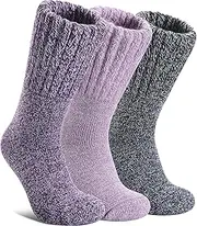[DOSKONI] Boot Socks for Women Winter Warm Super Thick Thermal Cozy Knit Crew Socks