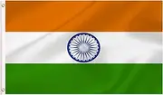 LARGE Hindi Indian Flag, 3x5Ft India Flags Banner For Indoor Outdoor Decoration of Canada Yards.Parade Or Express Mood
