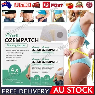 30-150PCS OzemPatch Herbal Healthy Detox Slimming Belly Pellet Weight Loss Patch