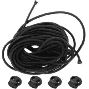 Sweatshirt Legs Drawstring Practical Spring Stopper Black Plastic Cord Lock