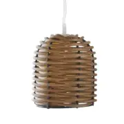 Hampton Bay Rattan Shade String Lights. 15 Feet. Battery operated LED bulbs.
