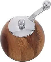 ibasenice Mini Wooden Pepper Grinder with Crank Handle Durable Manual Grinder for Outdoor Camping BBQ Compact Portable Design Efficient Grinding for Fresh Pepper and Salt