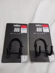 Millex Lot Of 2 The Container Store 2 Prong Wall Hook Black New