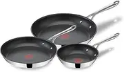 [Tefal] E304S344 Jamie Oliver Set x 3 Frying Pan, 20-24-28 cm, Stainless Steel