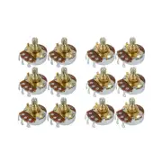 FLEOR 12pc A250K+ 2 B250K Bass Guitar Big Potentiometers Pots Copper Short Shaft