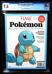CGC 7.5 Squirtle TIME SPECIAL EDITION Pokemon 2024 COVER White Pages 25th OOP