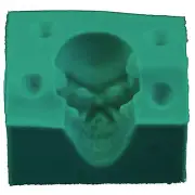 PMC Precious Metal Clay Silver Jewelry 20mmx15mmx17mm Silicone Skull Ring Mold