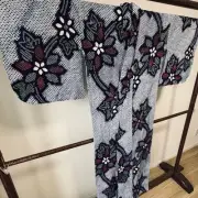 Arimatsu Shibori Hand-Dyed Yukata Kimono Cotton Total Shibori 157cm Summer