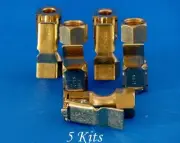5 Kits Open Straight Brass Lock-On Tire Inflator Air Chucks