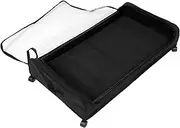 BATHVEVE Plastic Iron Cloth Clothes under Bed Clothes Storage under Bed Storage Containers with Wheels Black Storage Drawer