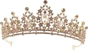 Healeved Birthday Crown Wedding Headpiece for Bride Pageant Rhinestone Wedding Headband Bride Crown Decor Diamond Headpiece Decorate Wedding Hair Decor Princess Tiara Bride Tiara Alloy