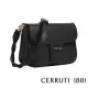 【Cerruti 1881】義大利頂級小牛皮肩背包 EVE系列(黑色 CEBA05272M 贈原廠送禮提袋)
