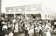 Crowd Scene, Siloam Springs, Arkansas - circa 1900 - Historic Photo Print
