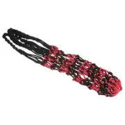 Lengthen Basketball Mesh Net Bag Carry Bag Ball Carrier, Black Red