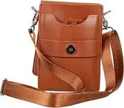 Ipetboom Scissors Fanny Pack Nose Trimmer Salon Tool Holder Bag Barber Chair Scissors Pouch for Hair Stylist Eyebrow Hair Clippers Shampoo and Conditioner Barbers Leather Brown