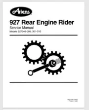 Ariens 927 Riding mower service manual 36 pages 927046 thru 056