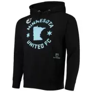 Men's Mitchell & Ness Black Minnesota United FC Collection Pullover Hoodie Sz 3X
