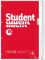 Brunnen 1067908 Notebook, Student College Block (For Left-Handed People, A4, Squ