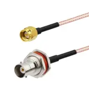 RG316 BNC Female Sealed Bulkhead Mount to SMA Male Cable Pigtail Cable 50cm