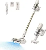 [DREAME] U20 Cordless Vacuum Cleaner, 120AW Suction Stick Vacuum, Max 60Min Runtime, Blue Lights, Swappable Battery, V-Shaped Brush, Handheld Upright Vacuum Lightweight for Hard Floor, Carpet, Pet Hair