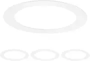 uxcell 4-Pack Goof Rings for 2 Inch Recessed Lights, 2.2" ID 3" OD Durable Steel Trim Ring Flush Mount Matte White Can Light Trim Ring Cover for Ceiling Can Downlights