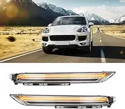 BINB ROAD 2Pcs Daytime Running Lights LED DRL Lamp Light 95863118130 + 95863118230 Compatible with Porsche Cayenne 2015-2017,Left+Right