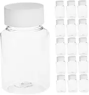 KOCKSHION 22pcs Clear Large Mouth Plastic Bottles for Liquids Travel Containers for Cosmetic Medicine Storage Refillable Liquid Dispensers for Home and Professional Use